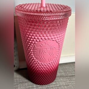 Starbucks 2022 Holiday Cup Waxbury Pink Ombré 16 oz